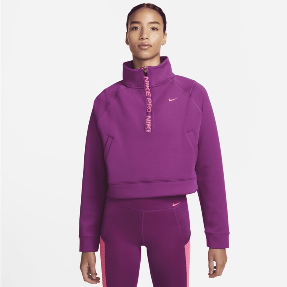 Nike Women's Dri-FIT 1/2-Zip Training Top (Purple)
